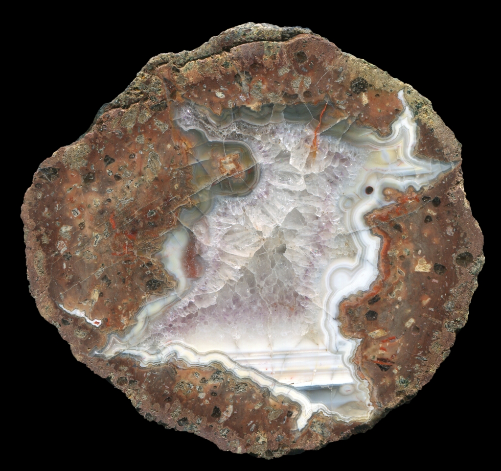 Köpfchen Thunderegg with Rare Amethyst