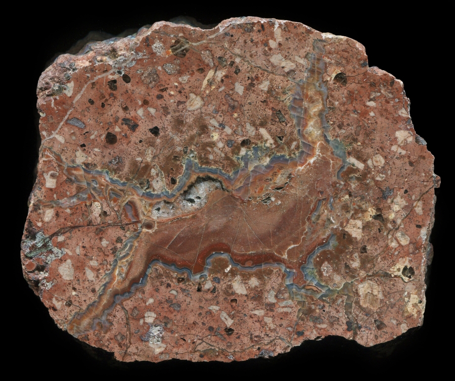 Mönchstal Thunderegg filled with Red Mineral