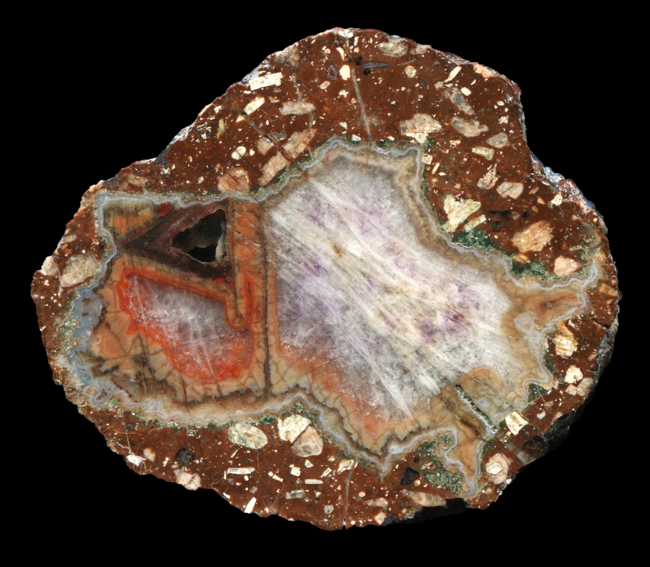 Unusual Mönchstal Thunderegg with Hints of Amethyst