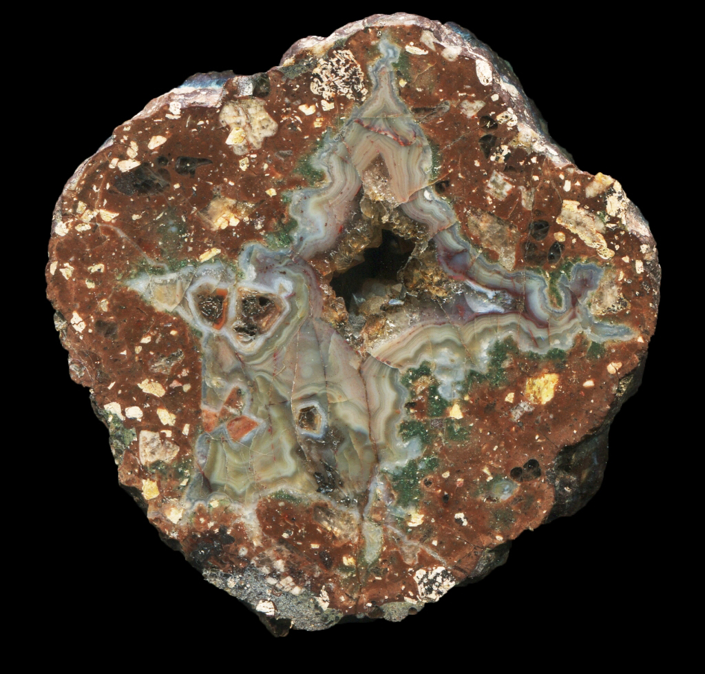 Mönchstal Thunderegg with Complex and Unusually Coloured Agate
