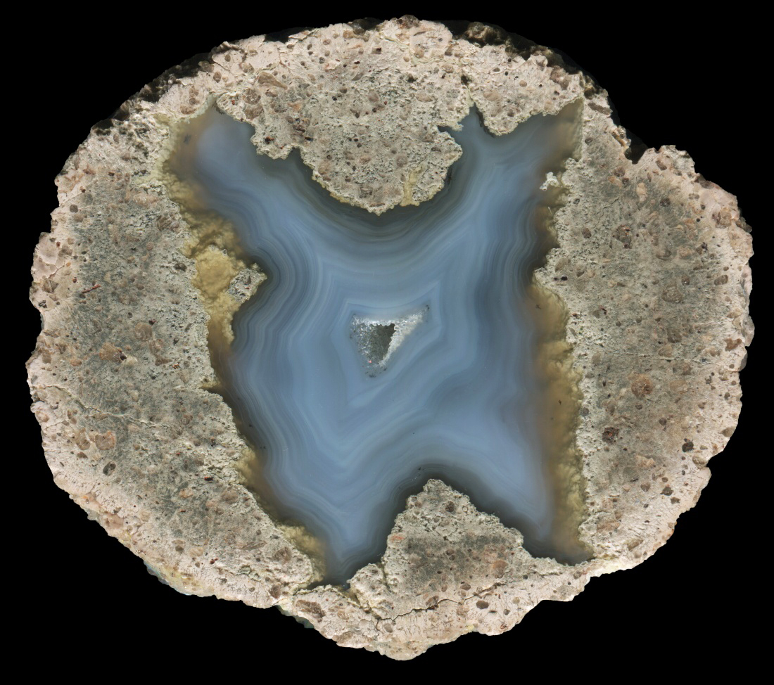 Beautiful Simple Succor Creek Thunderegg with Swirling Grey Agate
