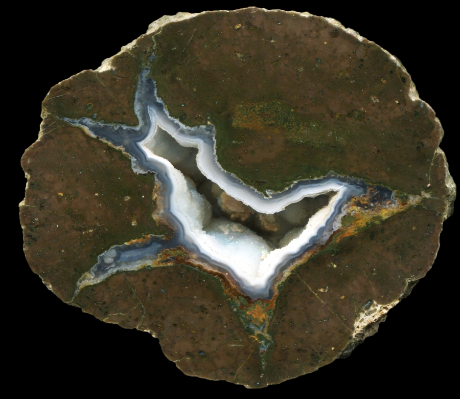 Hollow Shearing Corral Creek Thunderegg with White Agate.