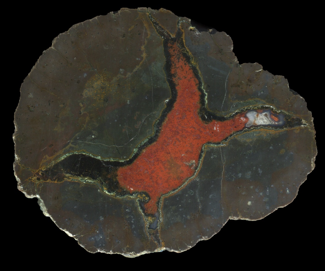 Dark Bed 79 Thunderegg with Vivid Red Mineralisation