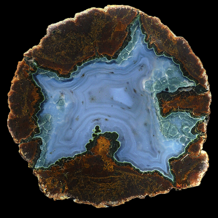 Blue Ridge Thunderegg with Dendrites and Crackling