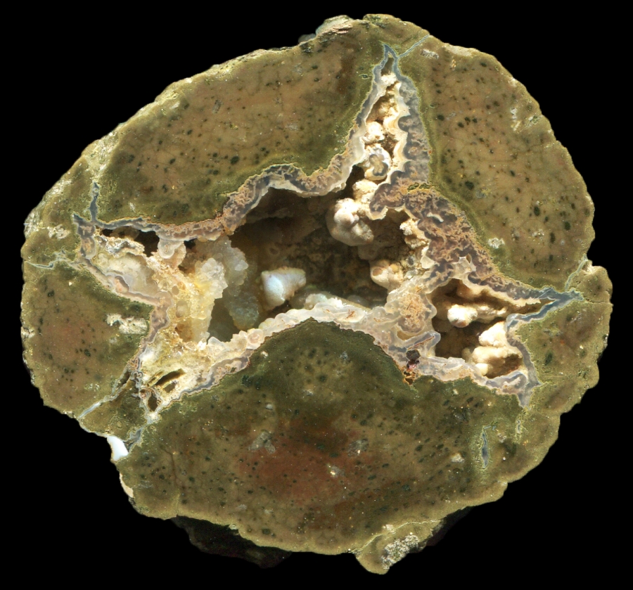 Blue Ridge Thunderegg with Green Matrix
