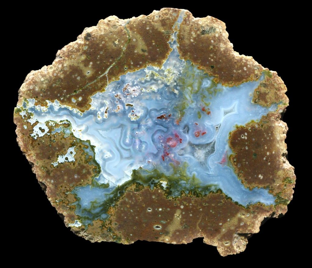 Quinn River Thunderegg with Blue Agate and Moss