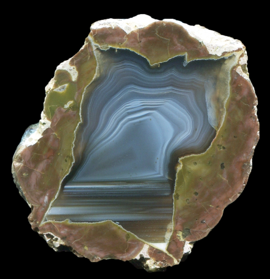 Beautiful Eddy Bed Thunderegg with fine Banding