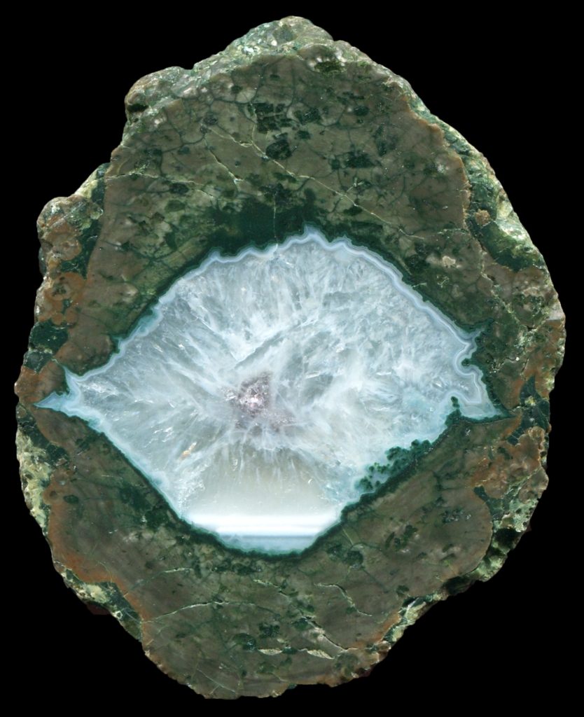 Green Valley View Thunderegg with a Crystal Core